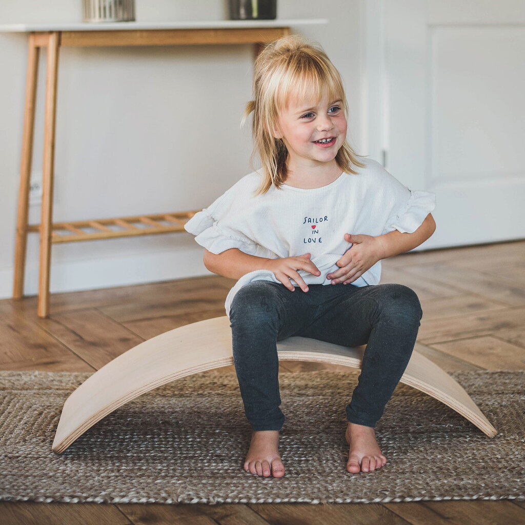 Montessori tasakaalulaud villaga MeowBaby, 80x30 cm, hall hind ja info | Arendavad mänguasjad | kaup24.ee