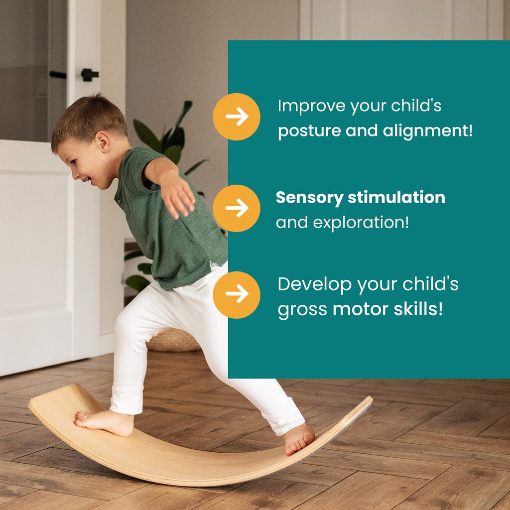 Montessori tasakaalulaud MeowBaby, 80x30cm, roheline hind ja info | Arendavad mänguasjad | kaup24.ee