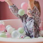 Ümmargune pallibassein MeowBaby, 90x30 cm, ilma pallideta, pruun hind ja info | Imikute mänguasjad | kaup24.ee