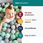 Pehme mängukomplekt pallibasseiniga lastele MeowBaby, valge, 4 elementi hind ja info | Imikute mänguasjad | kaup24.ee