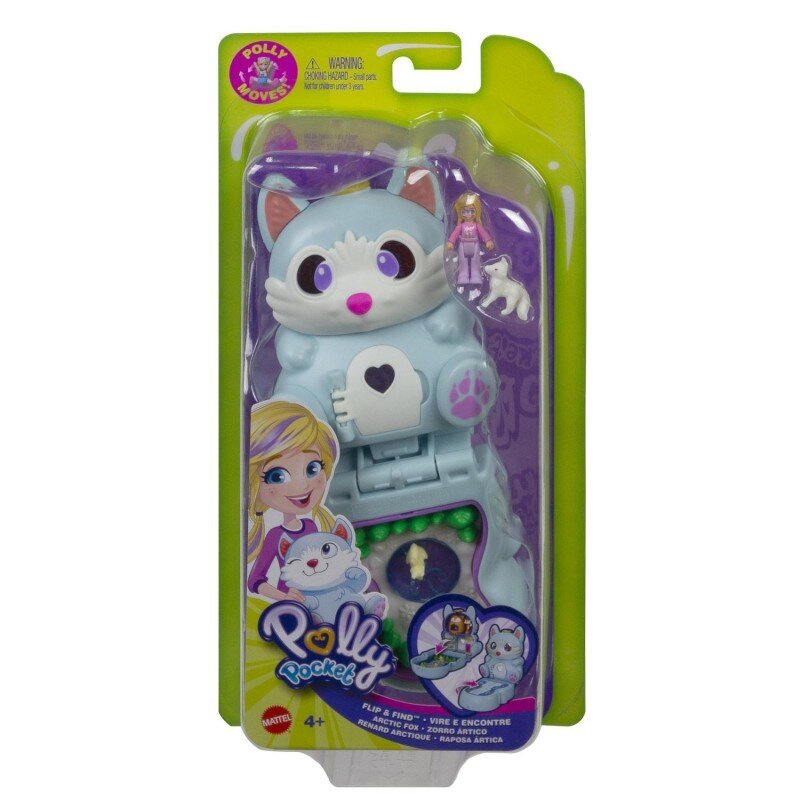 Mattel Polly Pocket Mini Flip And Reveal Arctic Fox hind ja info | Tüdrukute mänguasjad | kaup24.ee