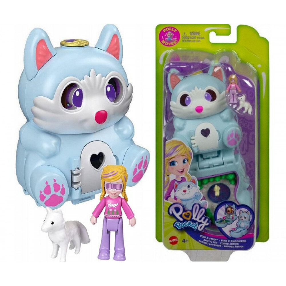 Mattel Polly Pocket Mini Flip And Reveal Arctic Fox hind ja info | Tüdrukute mänguasjad | kaup24.ee