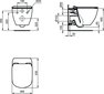 Seinapealne WC-pott Ideal Standard Tesi AquaBlade, ilma kaaneta цена и информация | WС-potid | kaup24.ee