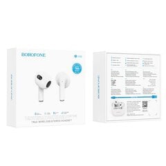 Borofone TWS Bluetooth Earphones BW09 Sound Rhyme White цена и информация | Наушники | kaup24.ee