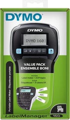Dymo etiketiprinter LabelManager 160 Valuepack + 3 D1-lindikassetti hind ja info | Printeritarvikud | kaup24.ee