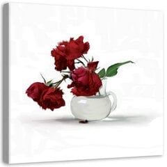 Seinapilt Punane roos vaasis hind ja info | Seinapildid | kaup24.ee