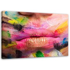 Seinapilt Värvilised huuled цена и информация | Картины, живопись | kaup24.ee