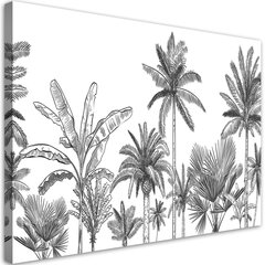 Seinapilt Mustvalged palmipuud hind ja info | Seinapildid | kaup24.ee