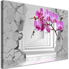 Seinapilt Orhidee abstraktsel 3D taustal hind ja info | Seinapildid | kaup24.ee