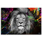 Seinapilt Värviline lõvi abstraktsioon цена и информация | Seinapildid | kaup24.ee