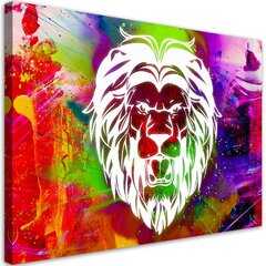 Seinapilt Värviline lõvi abstraktsioon hind ja info | Seinapildid | kaup24.ee