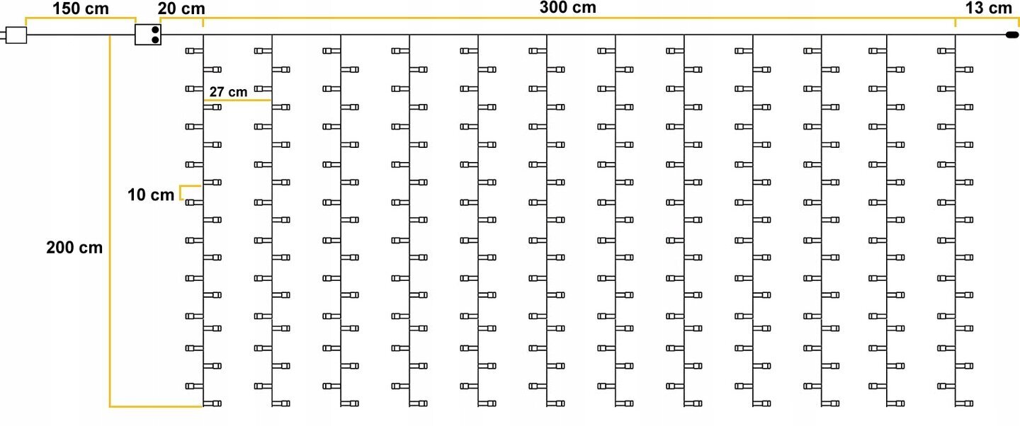 Jõulu Led tuled, 3x2 m hind ja info | Jõulutuled | kaup24.ee