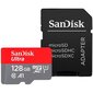 Mälukaart SanDisk microSDXC Ultra 128GB 140MB/s Class 10 A1 + adapter hind ja info | Fotoaparaatide mälukaardid | kaup24.ee