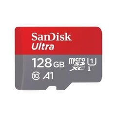 Mälukaart SanDisk microSDXC Ultra 128GB 140MB/s Class 10 A1 + adapter hind ja info | Fotoaparaatide mälukaardid | kaup24.ee