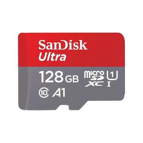 Mälukaart SanDisk microSDXC Ultra 128GB 140MB/s Class 10 A1 + adapter hind ja info | Fotoaparaatide mälukaardid | kaup24.ee