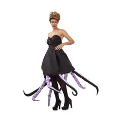 Maskeraadi kostüüm täiskasvanutele My Other Me Octopus Lady Ursula Must Kleit Suurus M/L hind ja info | Karnevali kostüümid | kaup24.ee