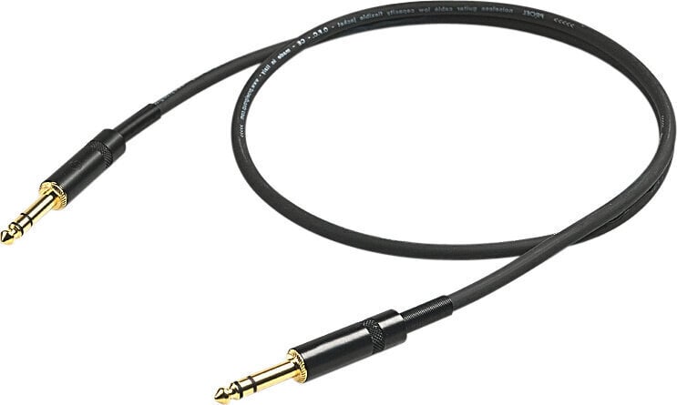 Helikaabel Proel 6,3mm stereo Male 6,3mm stereo Male, 2m, must цена и информация | Mobiiltelefonide kaablid | kaup24.ee