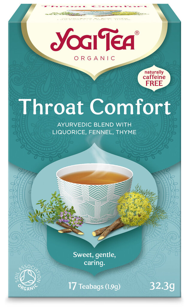 Ökoloogiline tee Yogi Tea® Throat Comfort, 30.6 g hind ja info | Tee | kaup24.ee