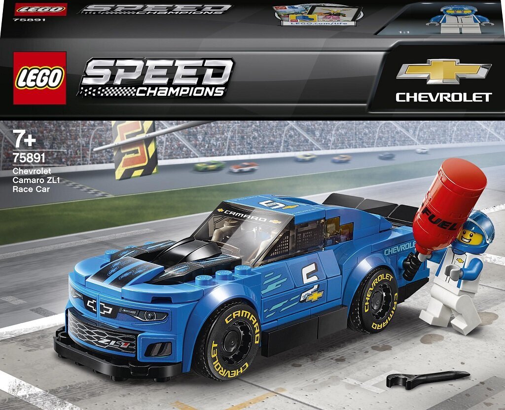 75891 LEGO® Speed ​​​​Champions Chevrolet Camaro ZL1 võidusõiduauto hind ja info | Klotsid ja konstruktorid | kaup24.ee