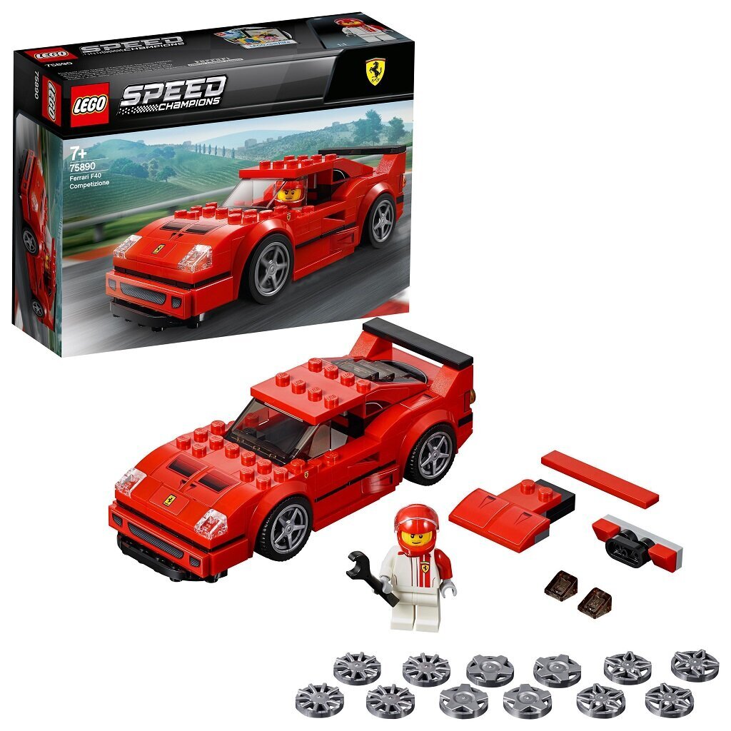75890 LEGO® Speed ​​​​Champions Ferrari F40 Competizione цена и информация | Klotsid ja konstruktorid | kaup24.ee