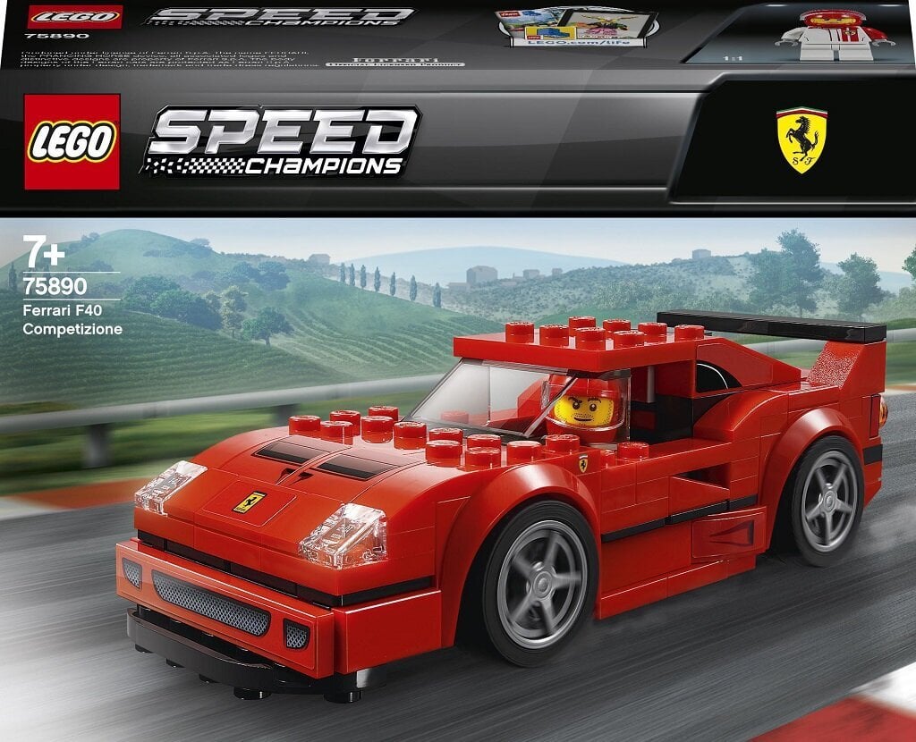 75890 LEGO® Speed ​​​​Champions Ferrari F40 Competizione цена и информация | Klotsid ja konstruktorid | kaup24.ee