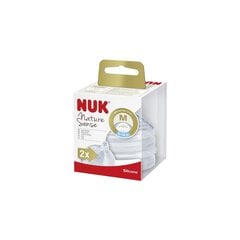 Силиконовая соска NUK Nature Sense M с отверстиями 6-18 мес., 2 шт. цена и информация | Бутылочки и аксессуары | kaup24.ee