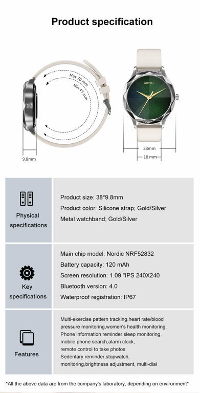 Pacific 27 Silver/White цена и информация | Nutikellad (smartwatch) | kaup24.ee