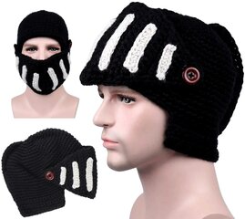 Шапка зимняя мужская S113, черная цена и информация | Мужские шарфы, шапки, перчатки | kaup24.ee