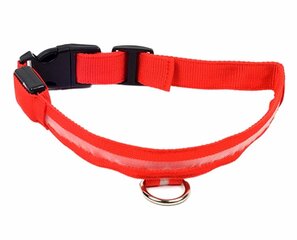 LED-kaelarihm Perf QQ24 punane, 32-37 cm hind ja info | Kaelarihmad ja traksid koertele | kaup24.ee