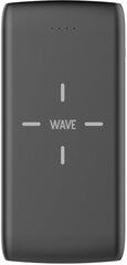 Akupank Wave QiPower, 10 000 mAh, must hind ja info | Akupangad | kaup24.ee