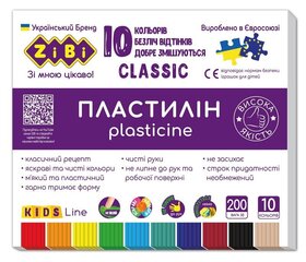 Plastiliin Zibi Classic Kids Line, 10 värvi hind ja info | Kunstitarbed, voolimise tarvikud | kaup24.ee