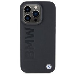 BMW BMHCP15XSLLBK iPhone 15 Pro Max 6.7" czarny|black Leather Hot Stamp цена и информация | Чехлы для телефонов | kaup24.ee