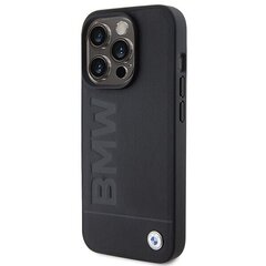 BMW BMHMP15LSLLBK iPhone 15 Pro 6.1" czarny|black MagSafe Leather Hot Stamp цена и информация | Чехлы для телефонов | kaup24.ee