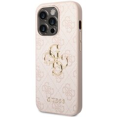 Guess GUHCP15L4GMGPI iPhone 15 Pro 6.1" różowy|pink hardcase 4G Big Metal Logo цена и информация | Чехлы для телефонов | kaup24.ee