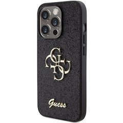 Guess GUHCP15LHG4SGK iPhone 15 Pro 6.1" czarny|black hardcase Glitter Script Big 4G цена и информация | Чехлы для телефонов | kaup24.ee