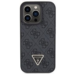 Guess GUHCP15LP4TDPK iPhone 15 Pro 6.1" czarny|black hardcase Leather 4G Diamond Triangle цена и информация | Чехлы для телефонов | kaup24.ee