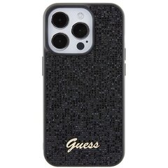 Guess GUHCP15LPMSDGSK iPhone 15 Pro 6.1" czarny|black hardcase Disco Metal Script цена и информация | Чехлы для телефонов | kaup24.ee