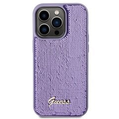 Guess GUHCP15LPSFDGSU iPhone 15 Pro 6.1" fioletowy|purple hardcase Sequin Script Metal цена и информация | Чехлы для телефонов | kaup24.ee