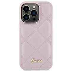 Guess GUHCP15LPSQSQSP iPhone 15 Pro 6.1" różowy|pink hardcase Quilted Metal Logo цена и информация | Чехлы для телефонов | kaup24.ee