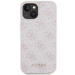 Guess GUHCP15MG4GFPI iPhone 15 Plus 6.7" różowy|pink hard case 4G Metal Gold Logo цена и информация | Чехлы для телефонов | kaup24.ee