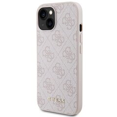 Guess GUHCP15MG4GFPI iPhone 15 Plus 6.7" różowy|pink hard case 4G Metal Gold Logo цена и информация | Чехлы для телефонов | kaup24.ee