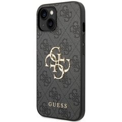 Guess GUHCP15S4GMGGR iPhone 15 6.1" szary|grey hardcase 4G Big Metal Logo цена и информация | Чехлы для телефонов | kaup24.ee