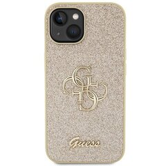 Guess GUHCP15SHG4SGD iPhone 15 6.1" złoty|gold hardcase Glitter Script Big 4G цена и информация | Чехлы для телефонов | kaup24.ee