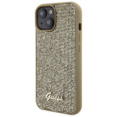 Guess GUHCP15SPMSDGSD iPhone 15 6.1" złoty|gold hardcase Disco Metal Script цена и информация | Чехлы для телефонов | kaup24.ee