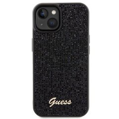 Guess GUHCP15SPMSDGSK iPhone 15 6.1" czarny|black hardcase Disco Metal Script цена и информация | Чехлы для телефонов | kaup24.ee
