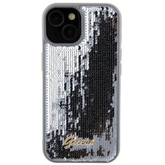 Guess GUHCP15SPSFDGSS iPhone 15 6.1" srebrny|silver hardcase Sequin Script Metal цена и информация | Чехлы для телефонов | kaup24.ee