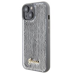 Guess GUHCP15SPSFDGSS iPhone 15 6.1" srebrny|silver hardcase Sequin Script Metal цена и информация | Чехлы для телефонов | kaup24.ee