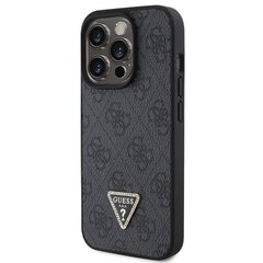 Guess GUHCP15XP4TDPK iPhone 15 Pro Max 6.7" czarny|black hardcase Leather 4G Diamond Triangle цена и информация | Чехлы для телефонов | kaup24.ee