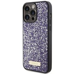 Guess GUHCP15XPFGSBSP iPhone 15 Pro Max 6.7" fioletowy|purple hardcase Rhinestone Metal Logo цена и информация | Чехлы для телефонов | kaup24.ee