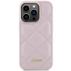 Guess GUHCP15XPSQSQSP iPhone 15 Pro Max 6.7" różowy|pink hardcase Quilted Metal Logo цена и информация | Чехлы для телефонов | kaup24.ee